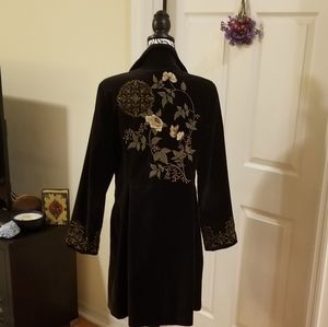 Vintage Cabi Embroidered Velvet Coat